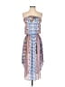 Ramy Brook 100% Polyester Print Blue Cocktail Dress Size XXS - photo 1