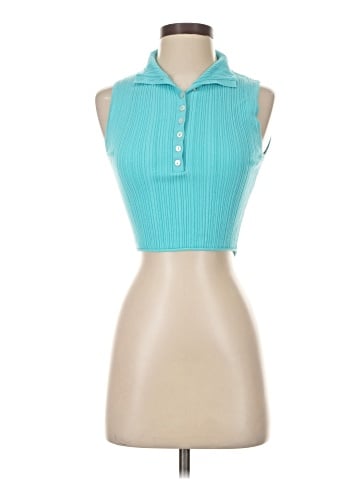 Zara Sleeveless Button-Down Shirt (view 1)