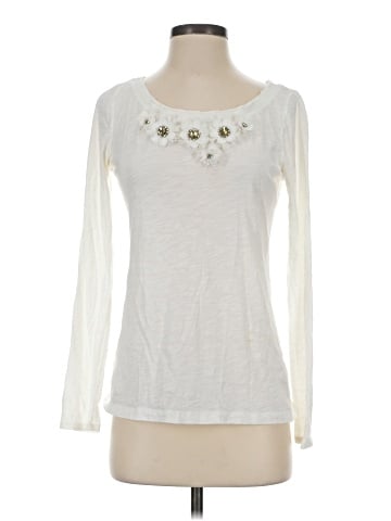 Ann Taylor LOFT Outlet Long Sleeve T-Shirt (view 1)