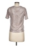 Monteau 100% Polyester Metallic Silver Short Sleeve Top Size M - photo 2