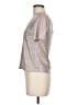 Monteau 100% Polyester Metallic Silver Short Sleeve Top Size M - photo 5