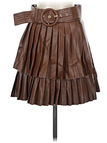 Zara Faux Leather Skirt (view 1)