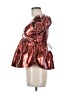 Buddy Love Metallic Orange Short Sleeve Blouse Size M - photo 5