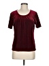 Jaclyn Smith Burgundy Short Sleeve Blouse Size M - photo 1