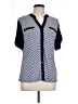 Atelier Chevron-herringbone Blue Short Sleeve Blouse Size L - photo 1
