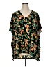 Xhilaration Black Short Sleeve Blouse Size XL - photo 1