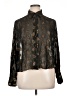 Zara Metallic Black Long Sleeve Blouse Size XL - photo 1