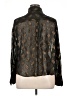 Zara Metallic Black Long Sleeve Blouse Size XL - photo 2