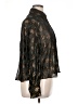 Zara Metallic Black Long Sleeve Blouse Size XL - photo 4