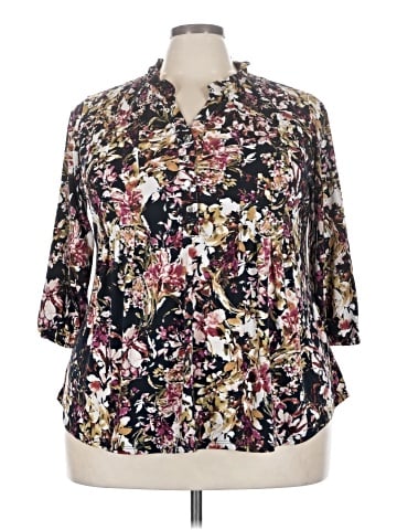 Roz & Ali 3/4 Sleeve Blouse (view 1)