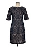 R&K 100% Polyester Paisley Blue Cocktail Dress Size 8 - photo 1