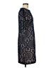 R&K 100% Polyester Paisley Blue Cocktail Dress Size 8 - photo 4