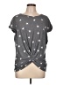 Lucky Brand Stars Gray Short Sleeve Top Size L - photo 1