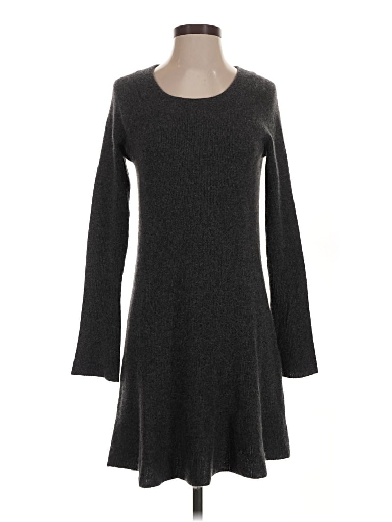 Pre-owned White + Warren Casual Dress In Gray