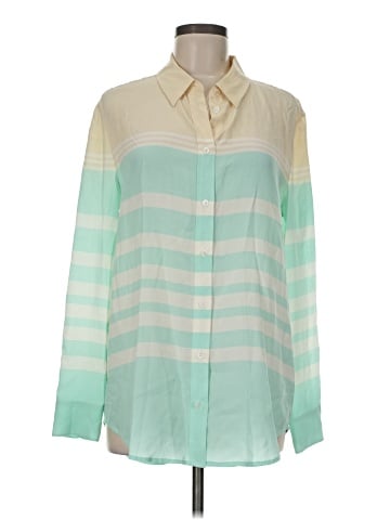 Equipment Long Sleeve Silk Top (view 1)