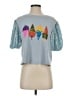 Peach Love Blue Purple Short Sleeve Top Size S - photo 1