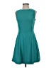 Fun2Fun 100% Polyester Solid Teal Casual Dress Size S - photo 1