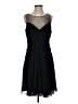 Boutique + 100% Polyester Solid Black Cocktail Dress Size 10 - photo 1