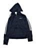 Adidas 100% Polyester Blue Zip Up Hoodie Size 14 - 16 - photo 1