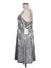 Calvin Klein Metallic Silver Cocktail Dress Size 12 - photo 5