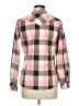 Columbia 100% Polyester Plaid Pink Long Sleeve Blouse Size M - photo 2