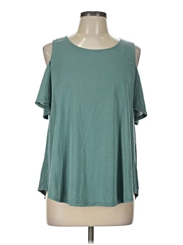 Green Envelope Short Sleeve Top (view 1)