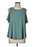 Green Envelope Teal Short Sleeve Top Size L - photo 1