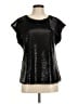 Boden 100% Polyester Black Short Sleeve Blouse Size 6 - photo 1