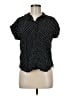 Alexander Jordan 100% Rayon Polka Dots Black Short Sleeve Blouse Size M - photo 1