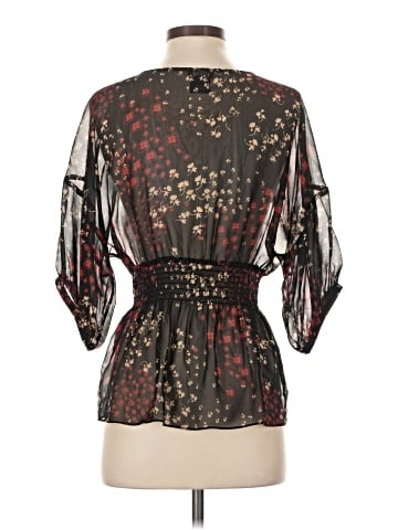 Fei 3/4 Sleeve Silk Top (view 2)