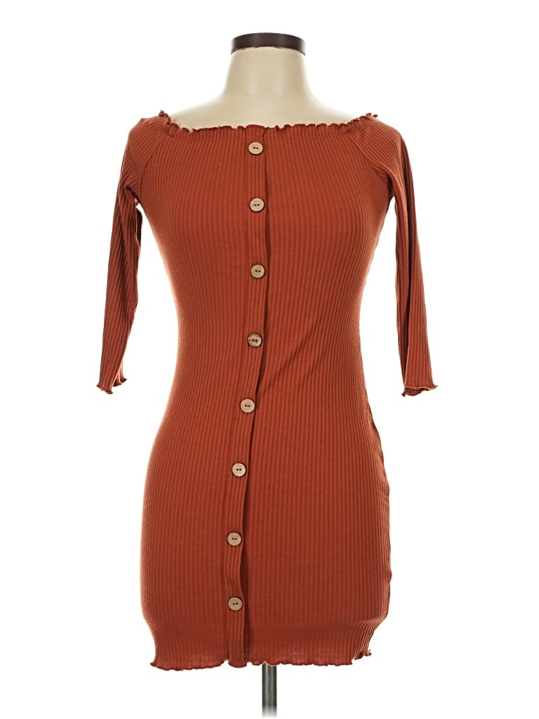 Pre-owned Iris Casual Dress In Brown