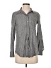 Theory Tweed Gray Long Sleeve Button-Down Shirt Size S - photo 1