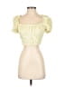 Zara Yellow Short Sleeve Blouse Size S - photo 1