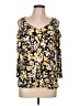 Adrienne Vittadini Yellow 3/4 Sleeve Blouse Size L - photo 1