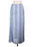Monteau 100% Polyester Stripes Blue Casual Skirt Size L - photo 1