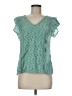 Mine Teal Short Sleeve Blouse Size M - photo 1