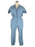 No Boundaries 100% Recycled Polyester Solid Blue Jumpsuit Size XL - photo 1
