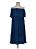 Studio West 100% Rayon Stars Blue Casual Dress Size L - photo 1