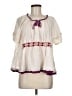 Odd Molly Floral Ivory Short Sleeve Blouse Size Med (2) - photo 1