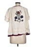 Odd Molly Floral Ivory Short Sleeve Blouse Size Med (2) - photo 2