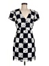 Milly 100% Polyester Checkered-gingham Black Casual Dress Size 6 - photo 1