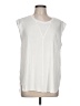Lyssé Ivory Sleeveless T-Shirt Size L - photo 1