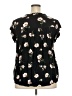 Buffalo by David Bitton Floral Black Short Sleeve Blouse Size XXL - photo 2