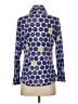 David Cline Polka Dots Blue Long Sleeve Blouse Size S - photo 2