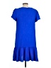 DKNY 100% Polyester Solid Blue Casual Dress Size 10 - photo 2