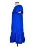 DKNY 100% Polyester Solid Blue Casual Dress Size 10 - photo 5
