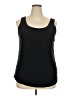 Caslon 100% Cotton Black Tank Top Size 2X - photo 1