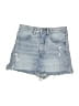 Express Blue Denim Shorts Size 4 - photo 1