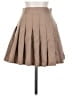 Shein Solid Tan Casual Skirt Size XS - photo 1