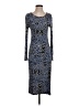 Derek Lam Animal Print Blue Casual Dress Size S - photo 1